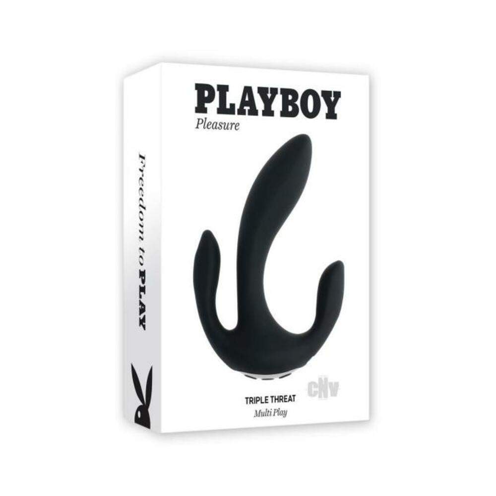 Playboy Curlicue Rechargeable Dual Stim Vibrator Silicone Acai