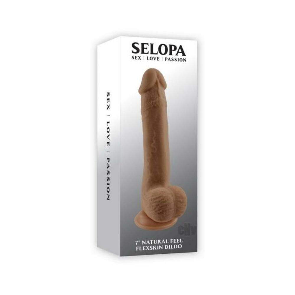 Selopa Natural Feel Flexskin Dildo Bendable With Moving Material 7 In. Light