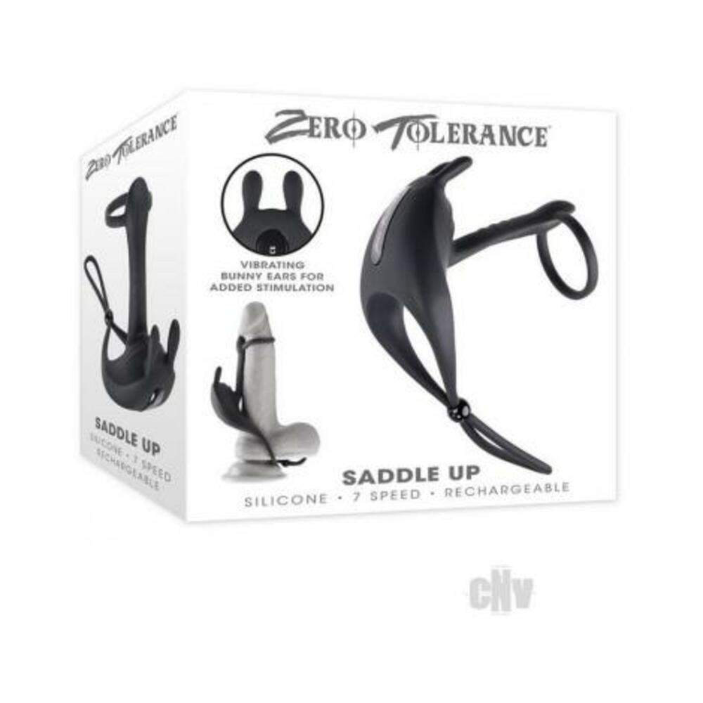 Zero Tolerance Plug & Tug Rechargeable Vibrating C-ring Combo Silicone Black