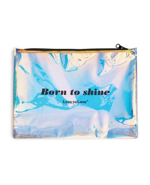 '=love To Love Born To Shine Pouch - Acid Yellow