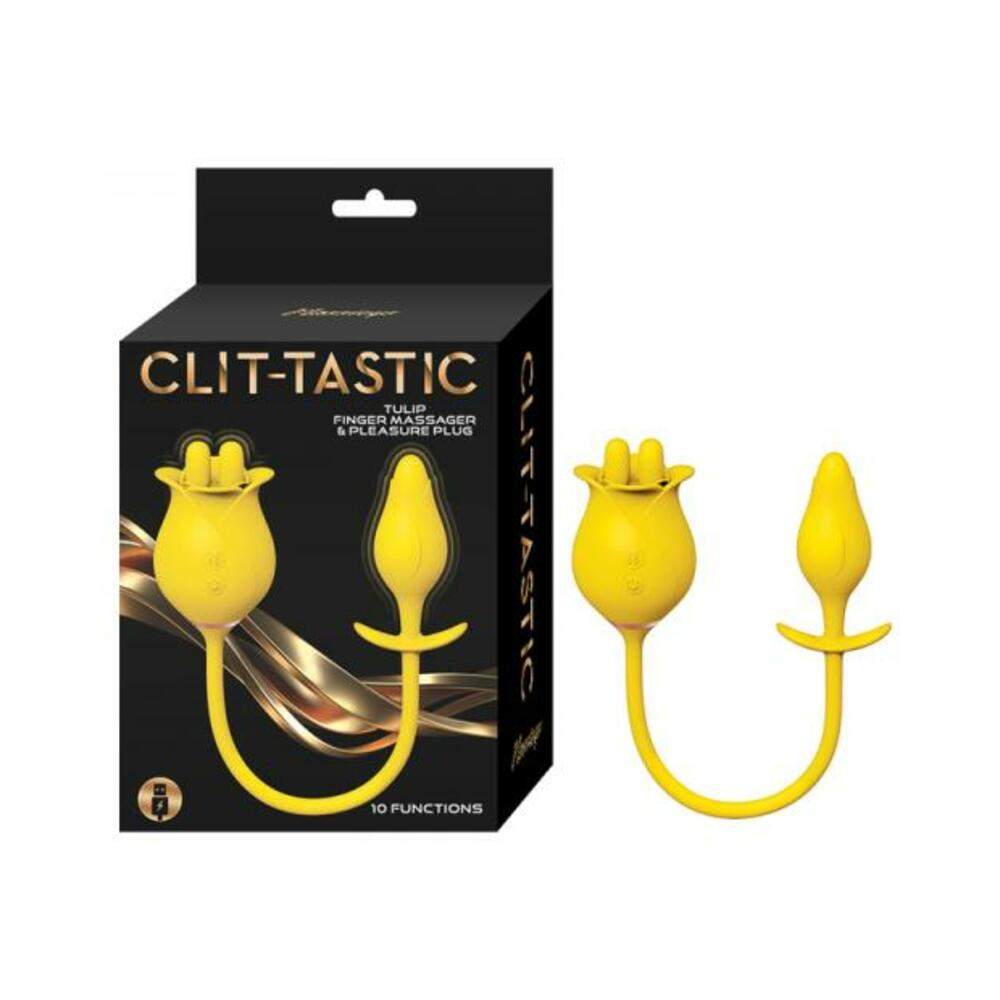 Clit-tastic Tulip Finger Massager & Pleasure Plug Red