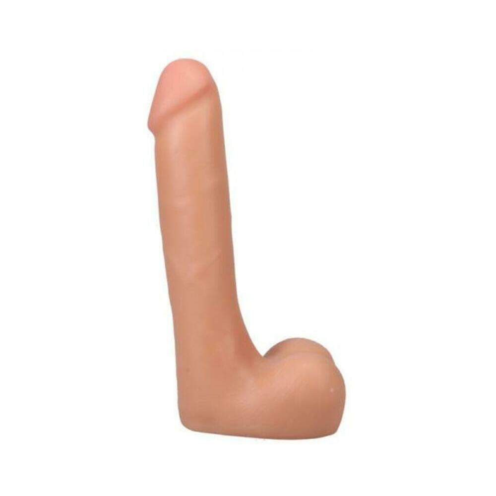 The Realistic Cock 7 In. Ultraskyn Vac-u-lock Dildo With Balls Vanilla