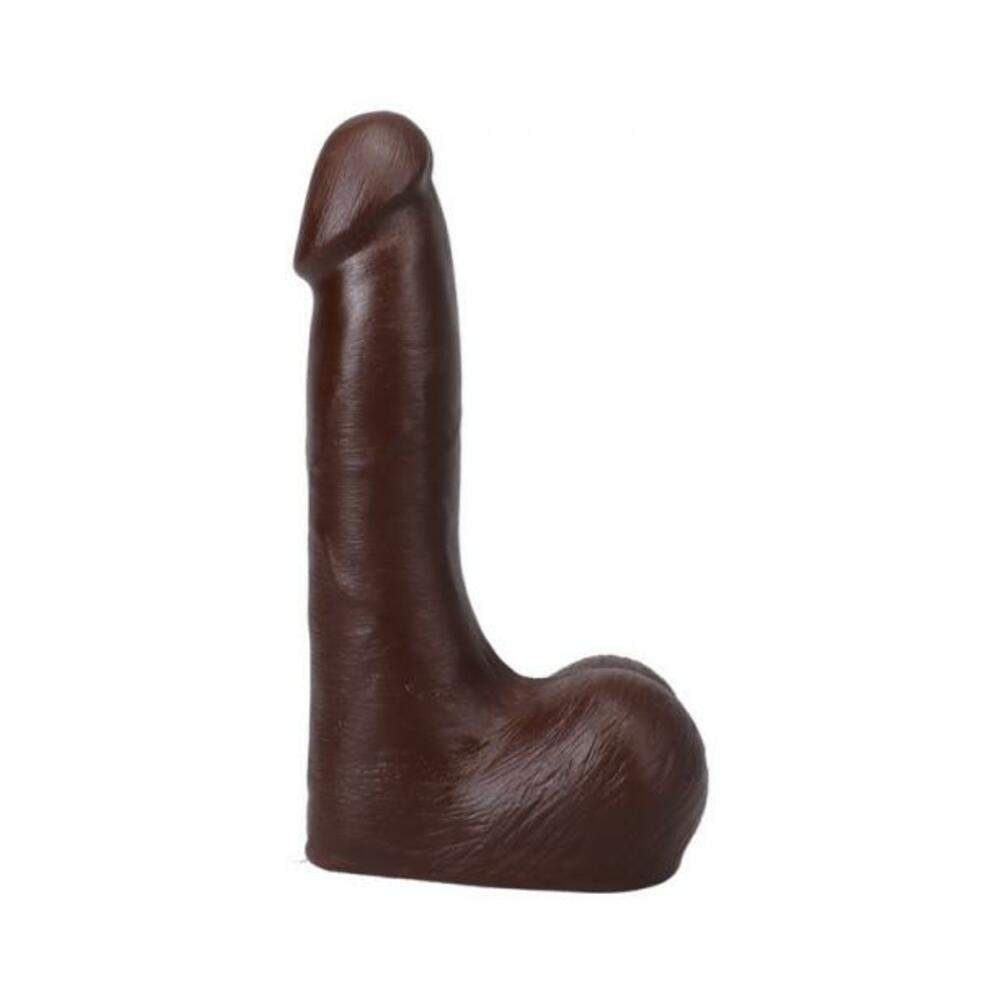 The Realistic Cock 5 In. Ultraskyn Vac-u-lock Dildo With Balls Chocolate