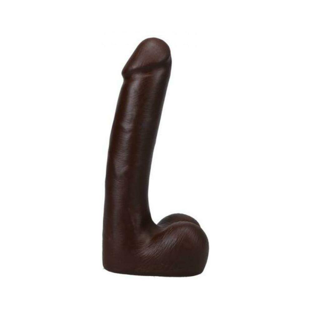 The Realistic Cock 7 In. Ultraskyn Vac-u-lock Dildo With Balls Chocolate