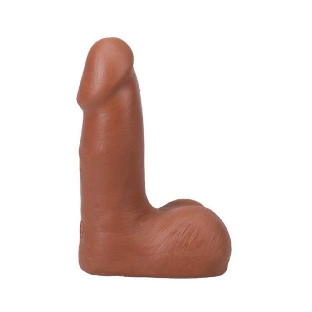 The Realistic Cock 9 In. Ultraskyn Vac-u-lock Dildo With Balls Chocolate
