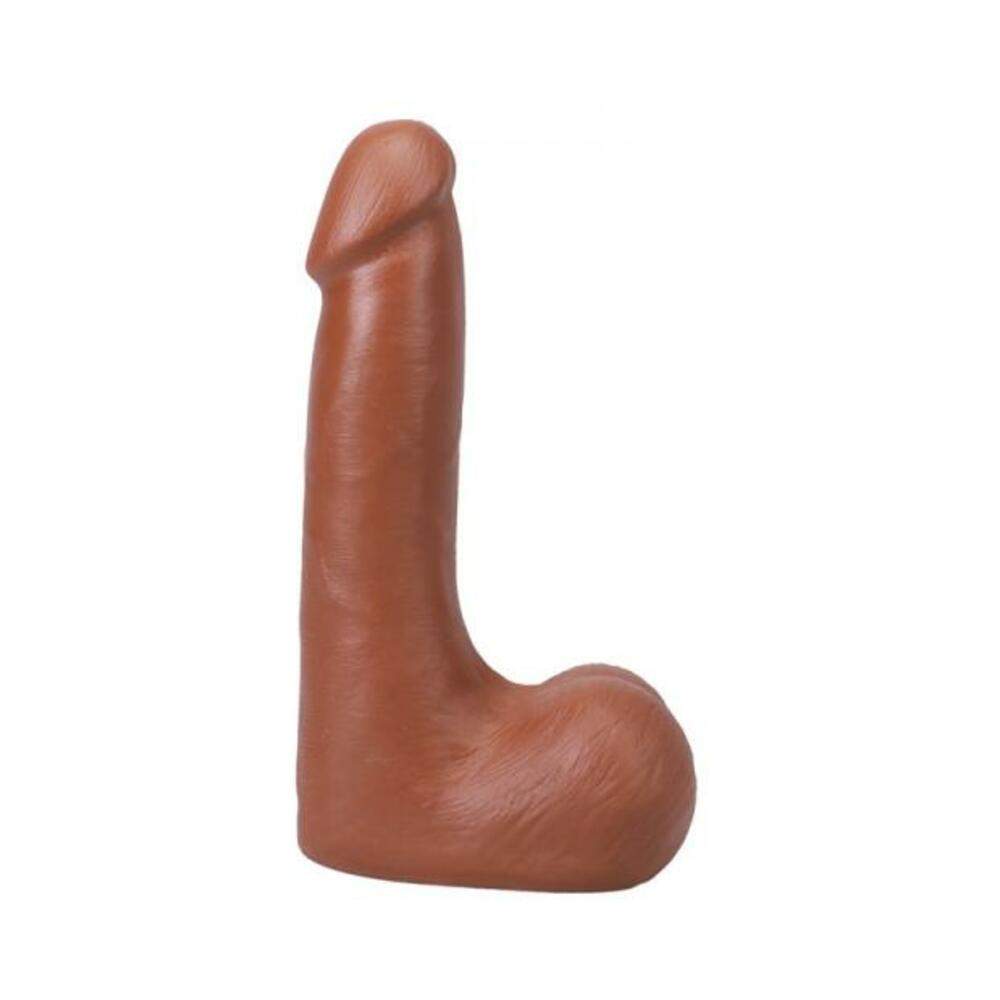 The Realistic Cock 5 In. Ultraskyn Vac-u-lock Dildo With Balls Caramel