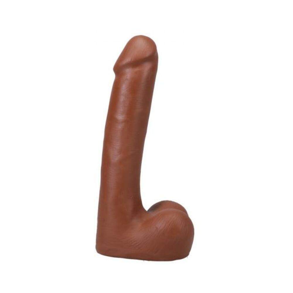 The Realistic Cock 7 In. Ultraskyn Vac-u-lock Dildo With Balls Caramel