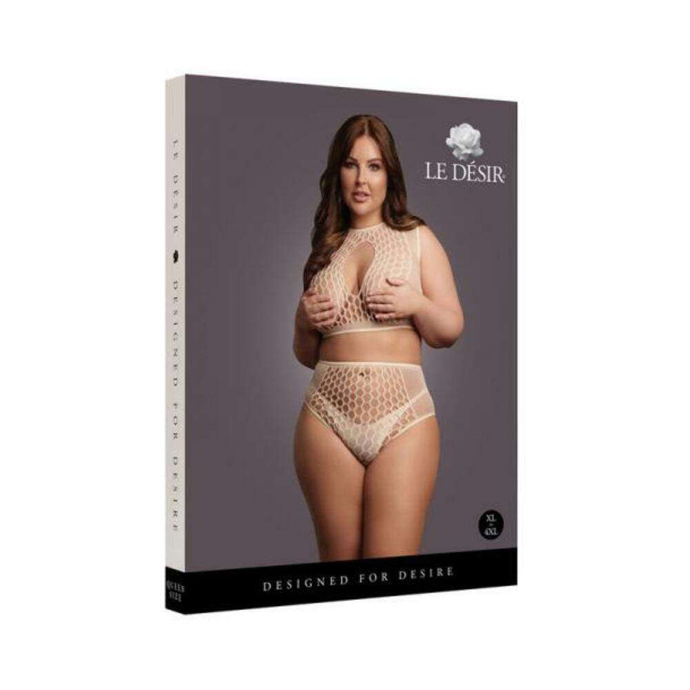 Le Desir Duo Net Key-hole Bra Set Sandy Beach O/s