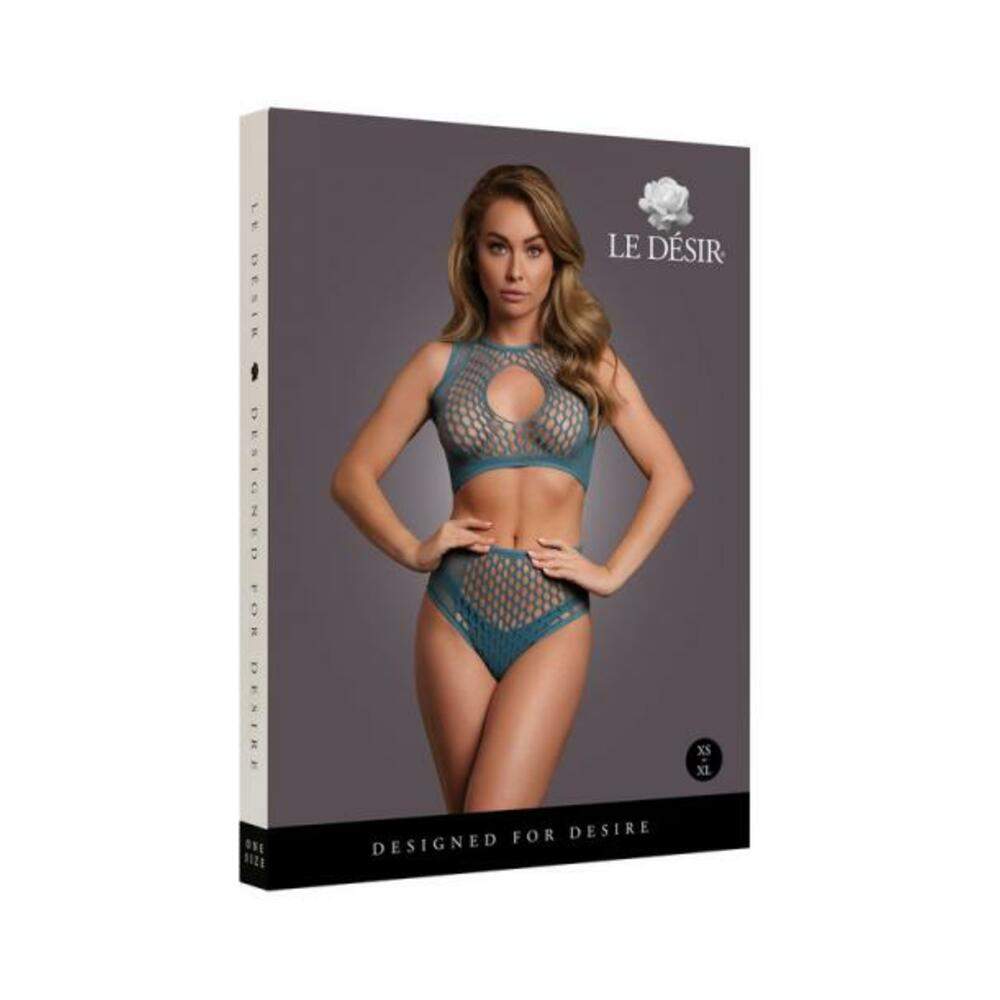 Le Desir Duo Net Key-hole Bra Set Sandy Beach Queen Size