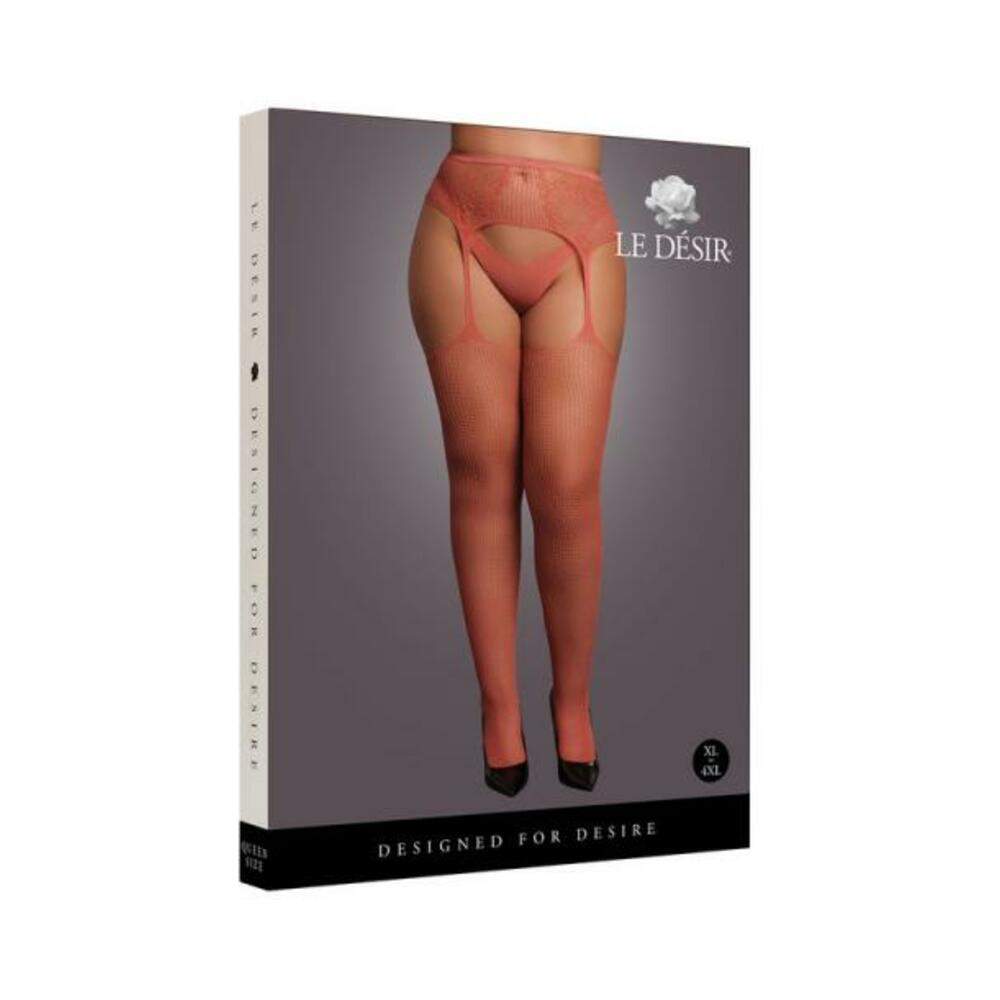 Le Desir Shredded Suspender Pantyhose Sandy Beach O/s