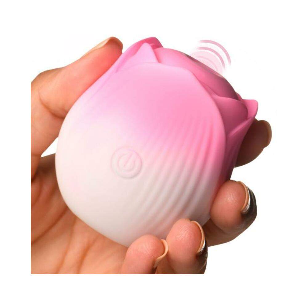 Pulsing Petals Throbbing Rose Clit Stimulator - Red