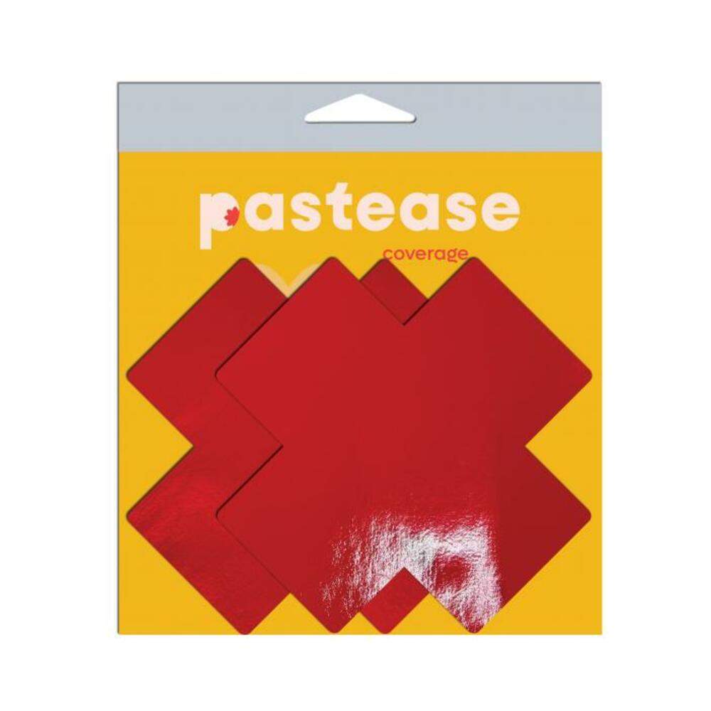 Pastease Faux Latex Red Plus X W/ Chunky Silver Chain