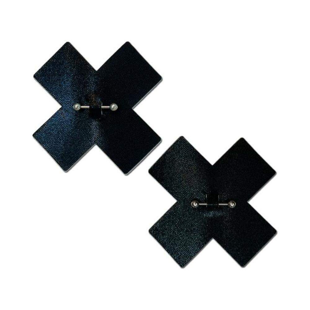 Pastease Faux Latex Black Melty Hearts