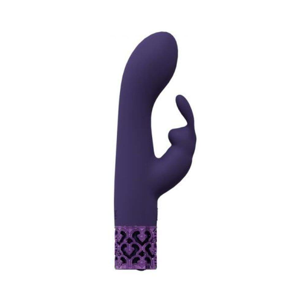Royal Gems Royal Rabbit Silicone Rechargeable Vibrator Black