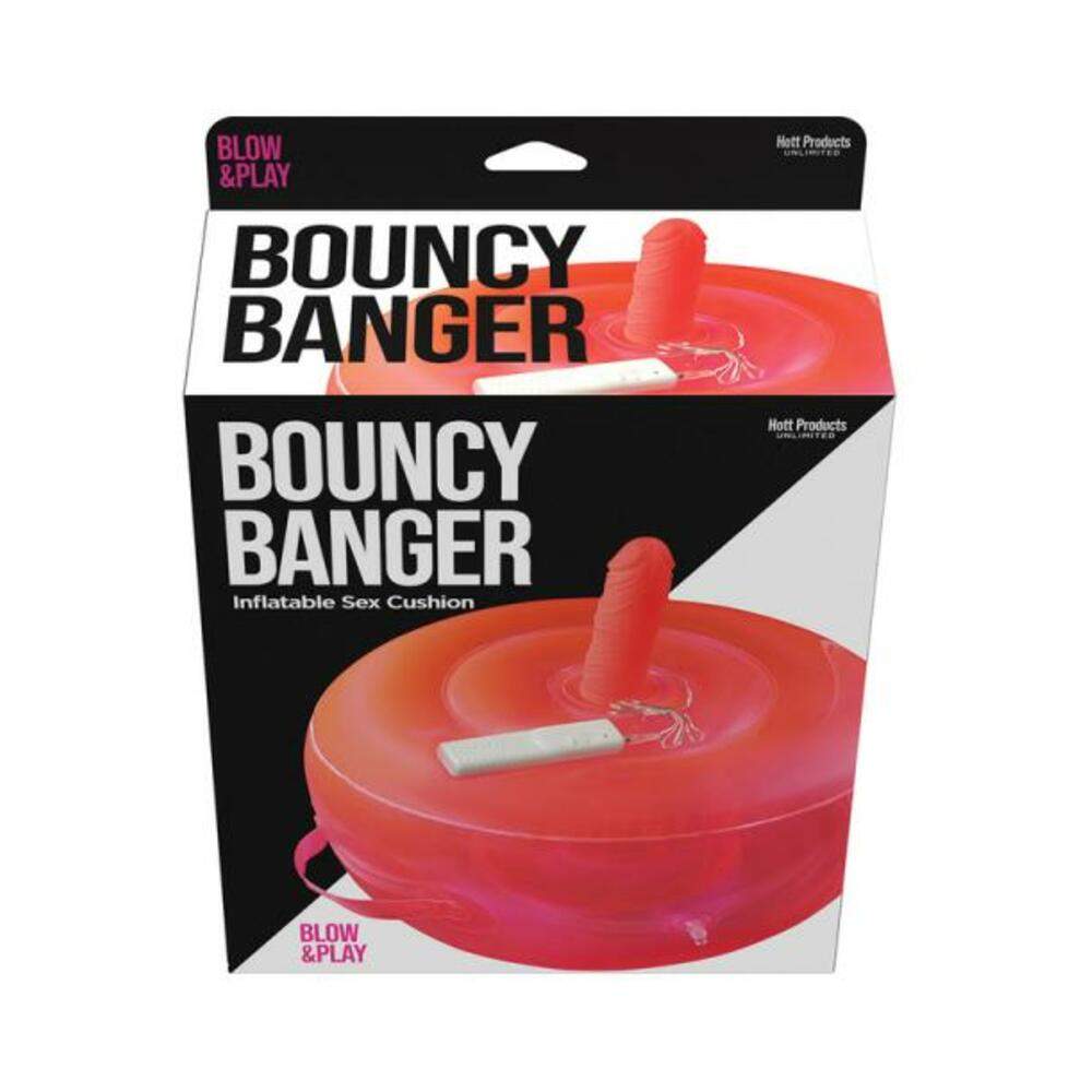 Bouncy Baller Inflatable Cushion With Dildo And Foot Pump