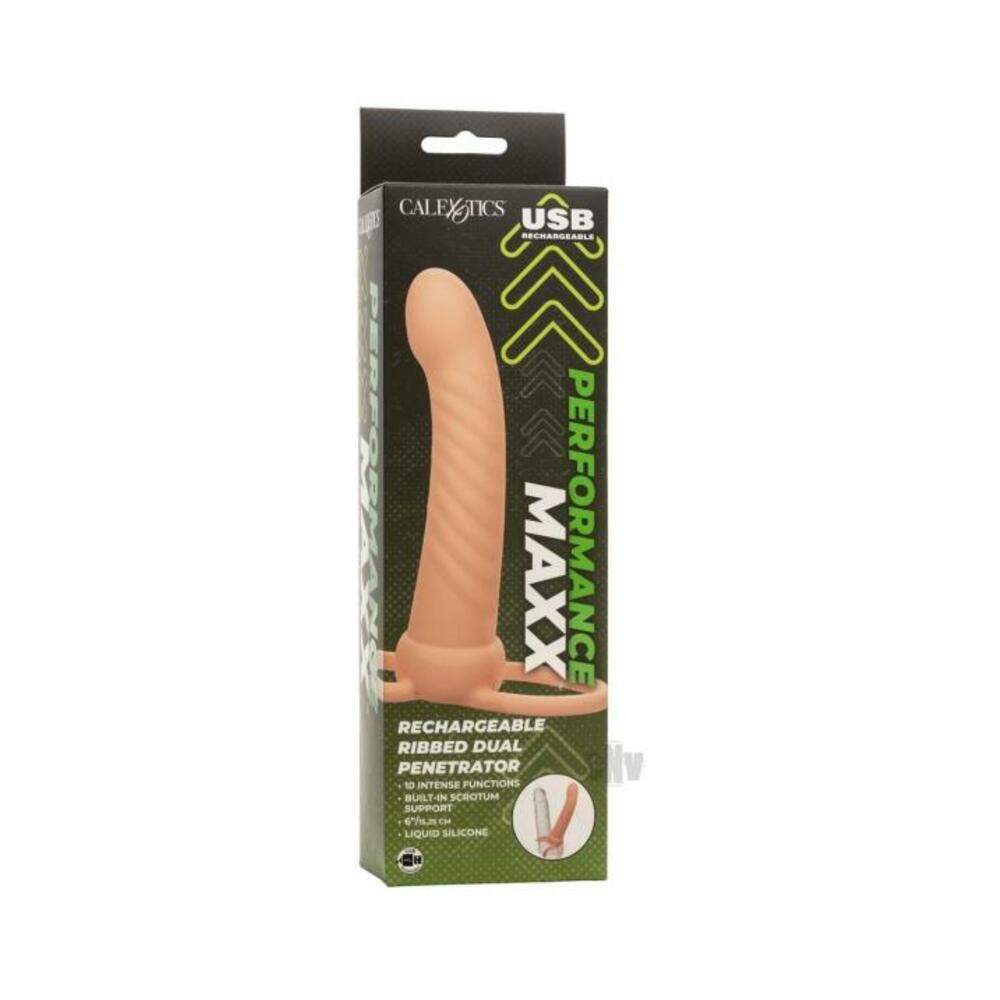 Performance Maxx Ribbed Dual Penetrator Brown