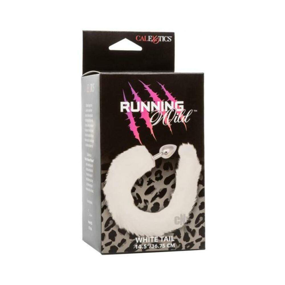 Running Wild Black & White Tail Metallic Anal Probe