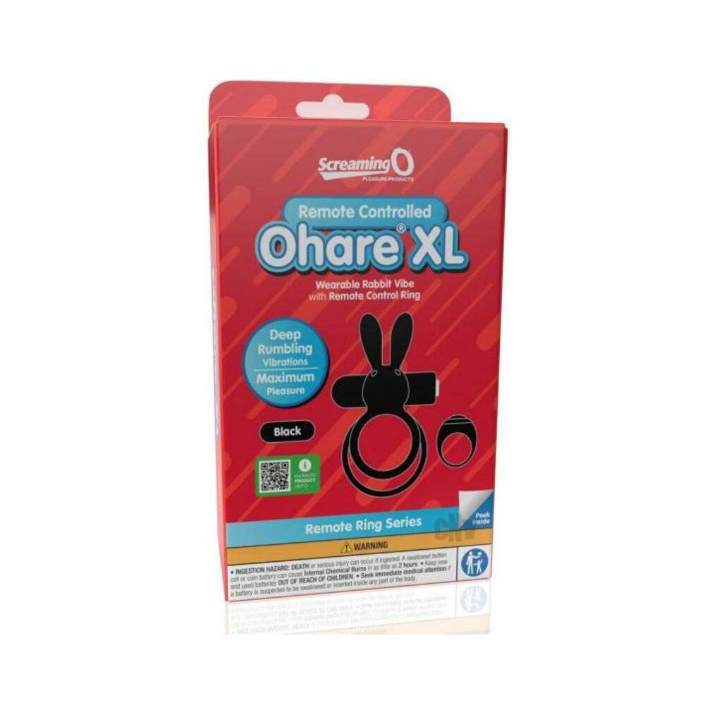 Screaming O Ohare Remote Controlled Vibrating Ring - Xl Blue