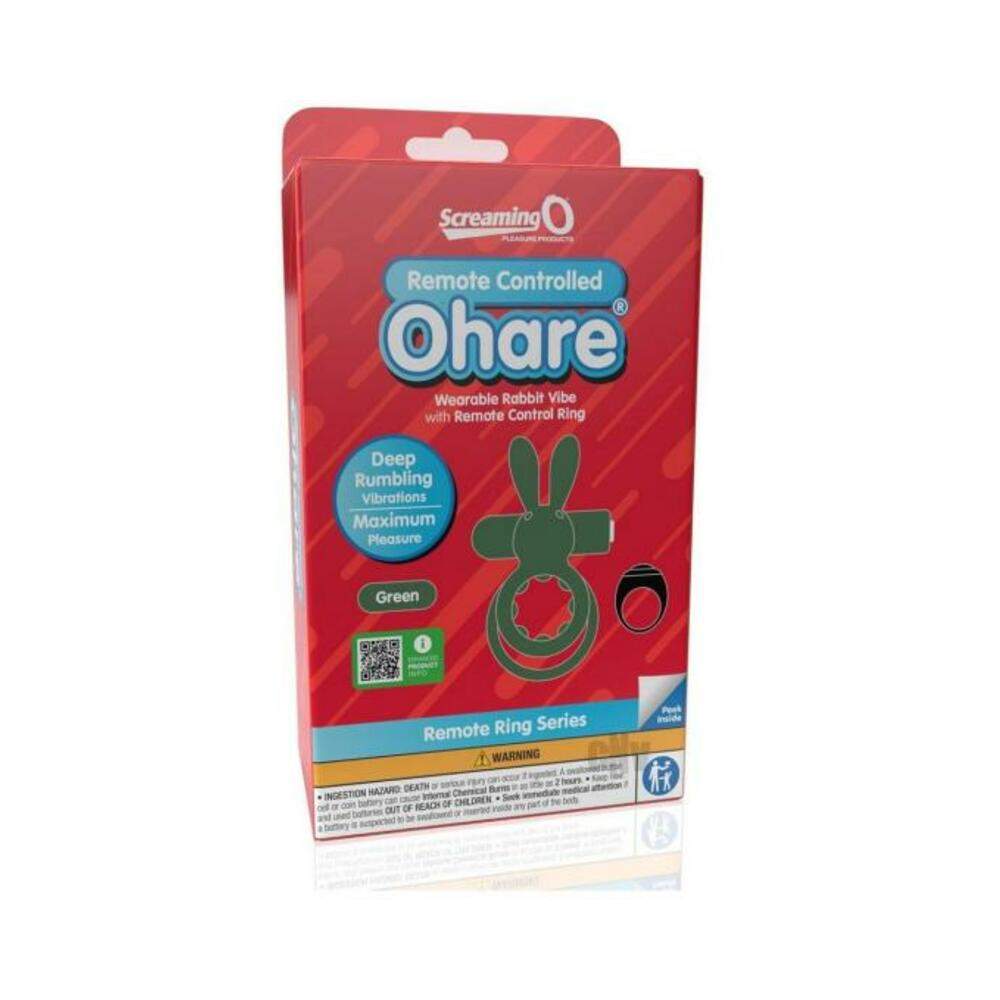 Screaming O Ohare Remote Controlled Vibrating Ring - Xl Black