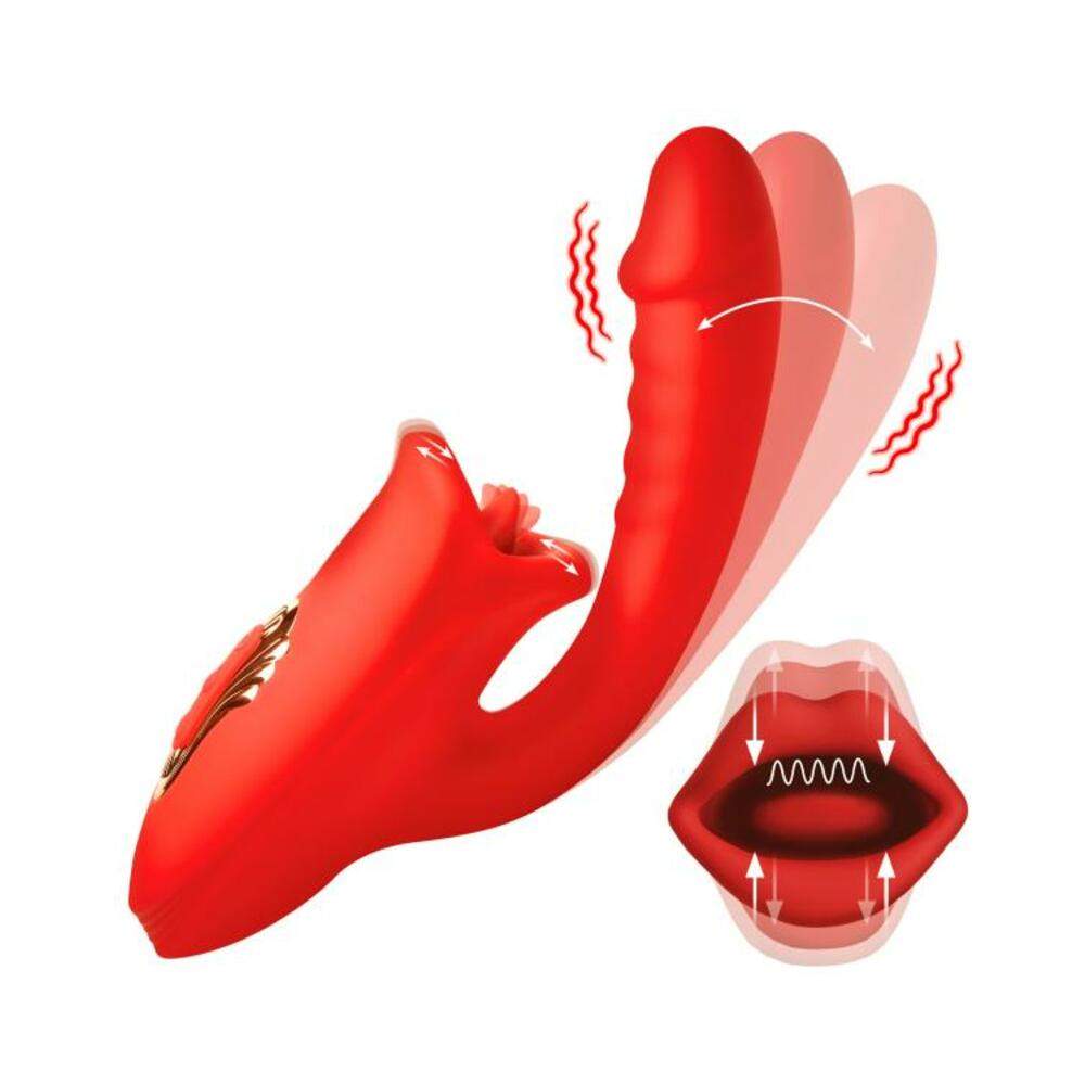 Magic Kiss Clitoral Stimulator With Thrusting Vibrator