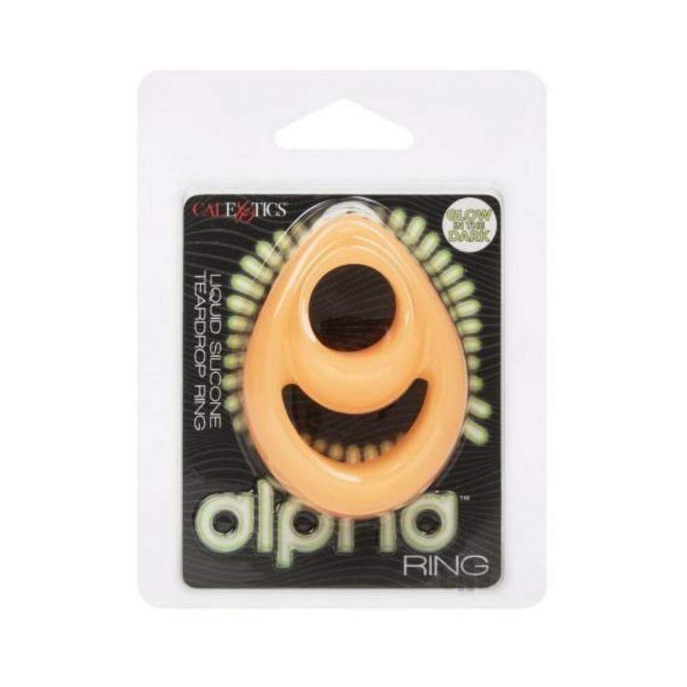 Alpha Liquid Silicone Glow In The Dark Cock Ring - Set Of 3