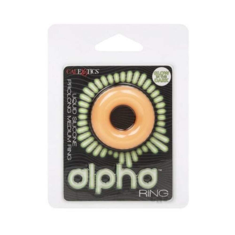 Alpha Liquid Silicone Glow In The Dark Teardrop Cock Ring