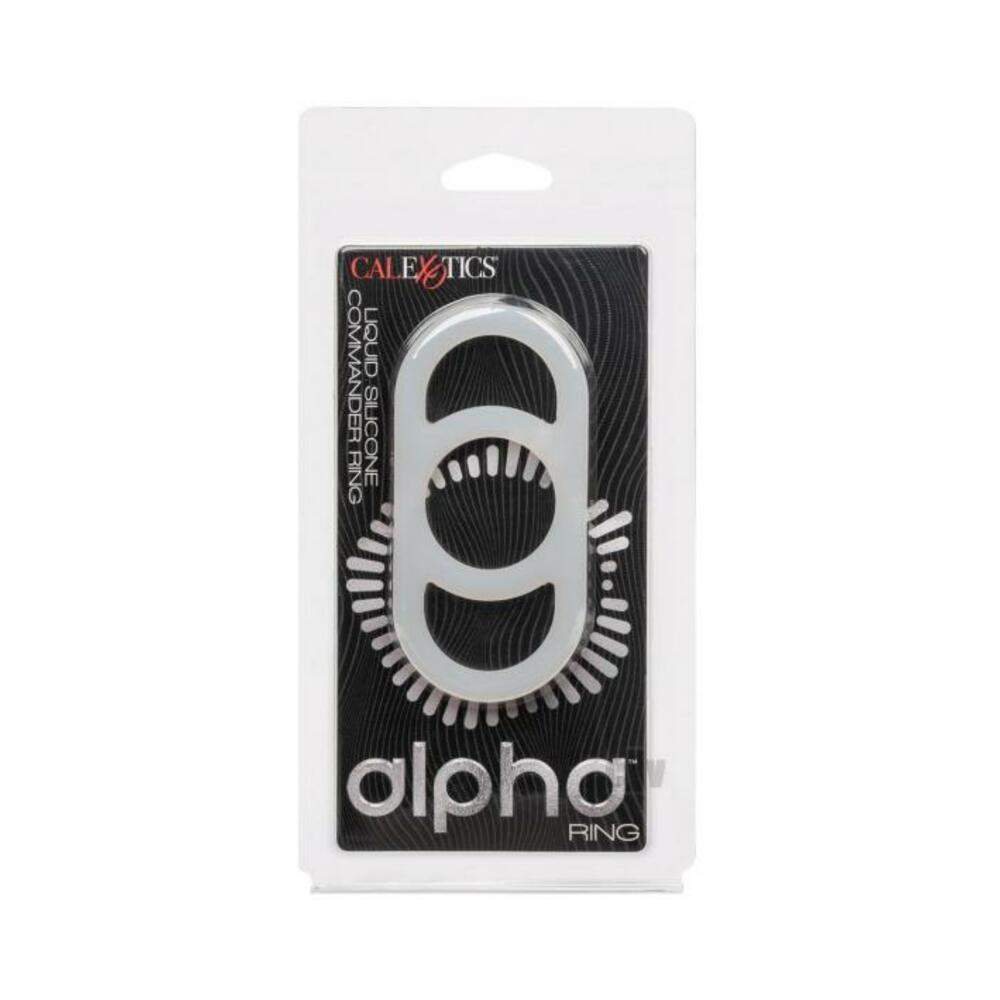 Alpha Liquid Silicone Commander Cock Ring - Black