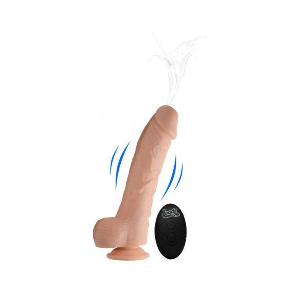 Loadz 8.5in Vibrating Dildo Squirting Dark