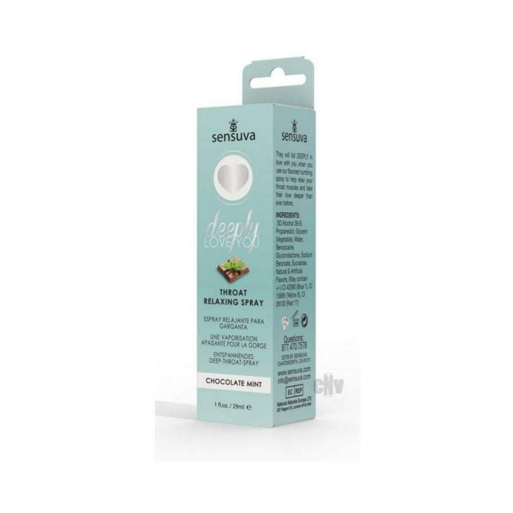 Sensuva Deeply Love You Throat Relaxing Spray Chocolate Coconut 1 Oz.