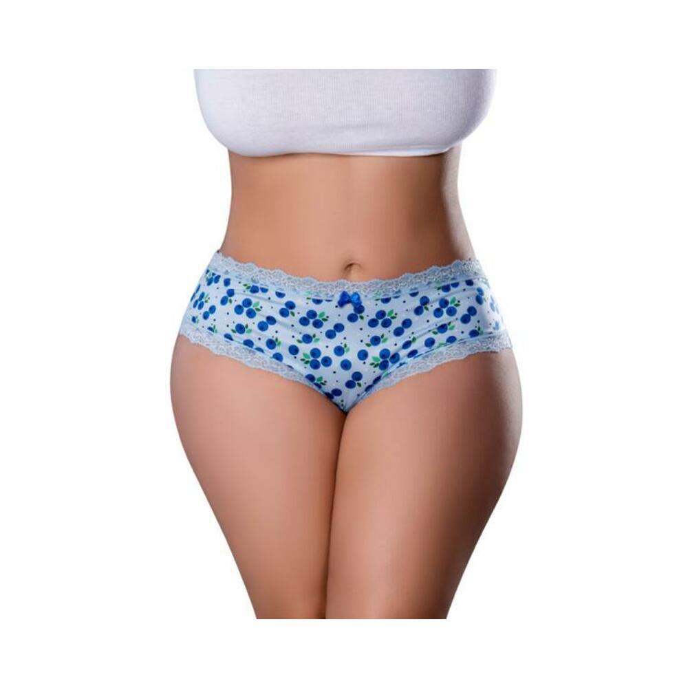 Magic Silk Sweet Treats Boy Short With Lube Blueberry L/xl