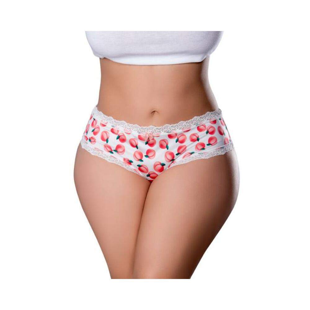 Magic Silk Sweet Treats Boy Short With Lube Peach S/m