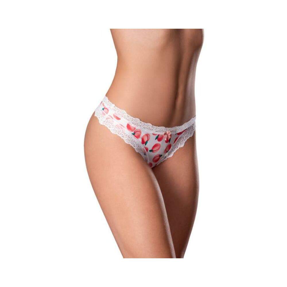 Magic Silk Sweet Treats Crotchless Thong With Lube Blueberry Queen Size