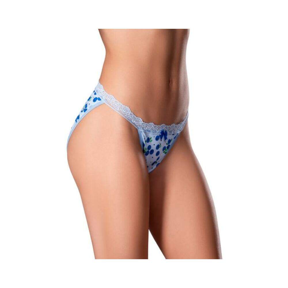 Magic Silk Sweet Treats Crotchless Thong With Lube Strawberry Queen Size