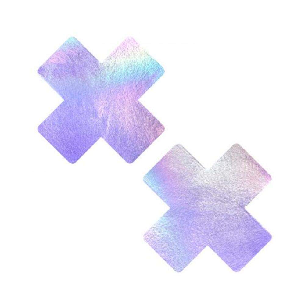 Neva Nude Yellow Nuclear Nightmare Trippy Uv 3d Holographic X Nipple Pasties