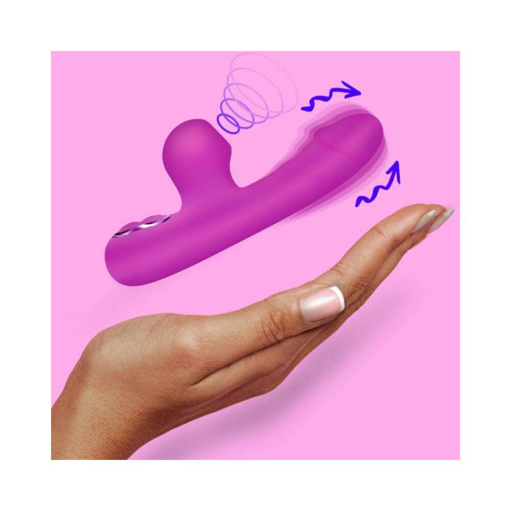 Terri App Controlled Kinky Finger Tapping Rabbit Vibrator - Orange
