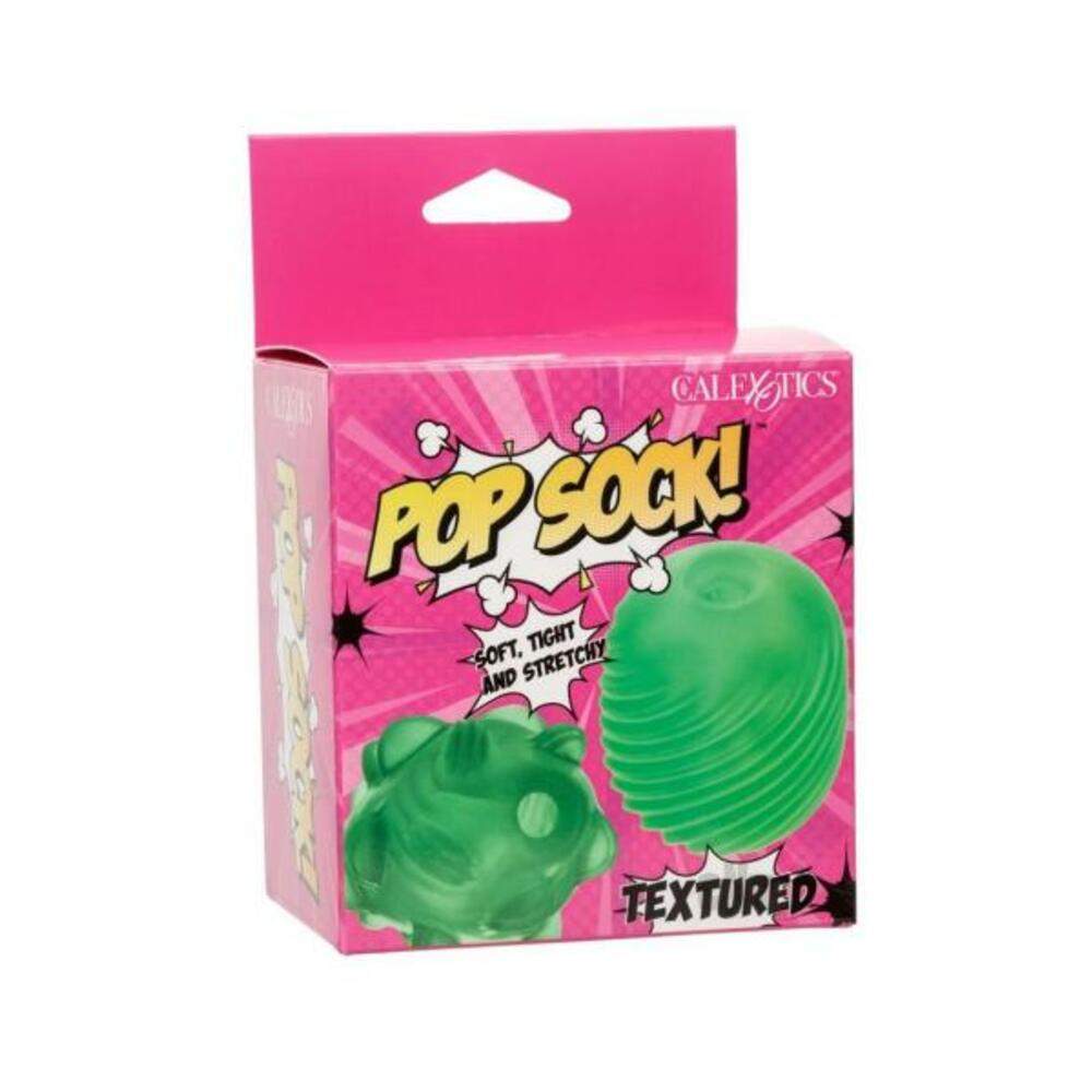 Pop Sock Ribbed Masturbator - Blue