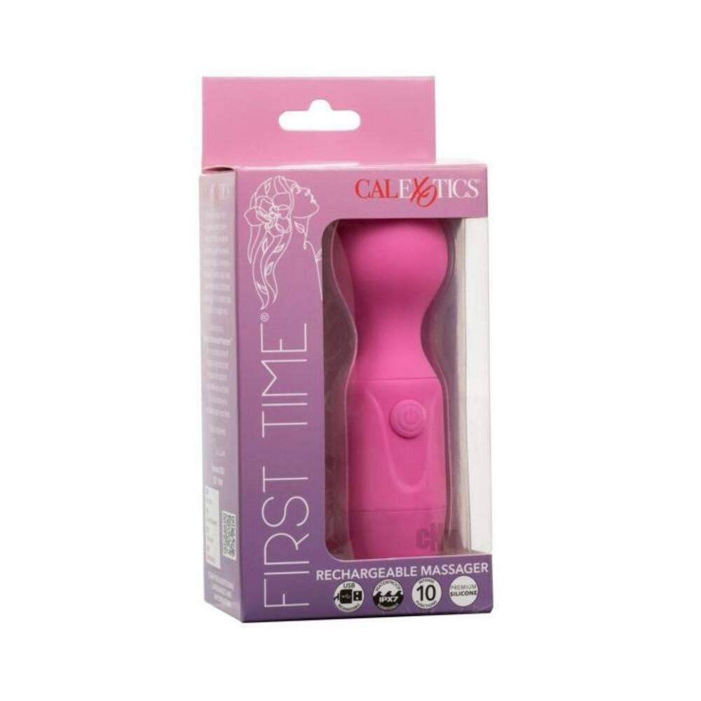 First Time Vibrating Beaded Anal Probe - Pink