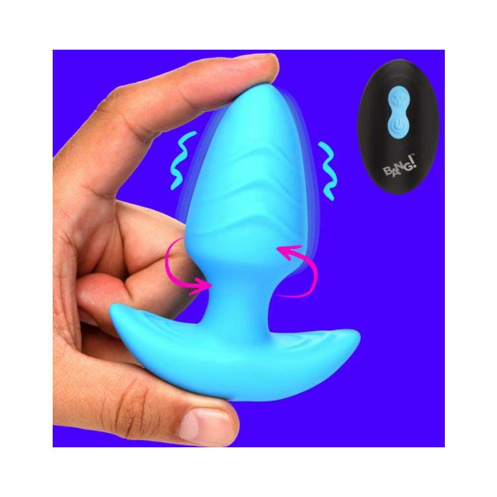 Rotating And Vibrating Silicone Butt Plug - Pink
