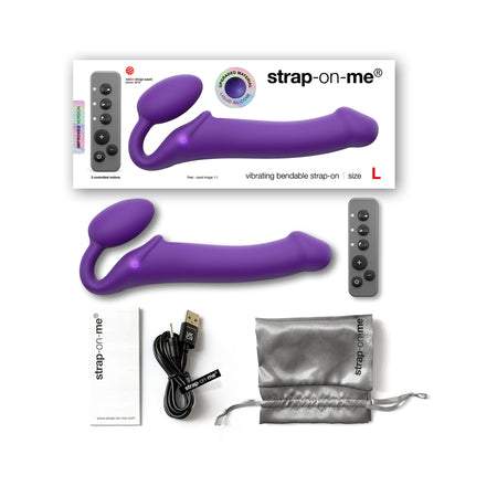 Strap On Me Vibrating Bendable M Strapless Strap On - Purple