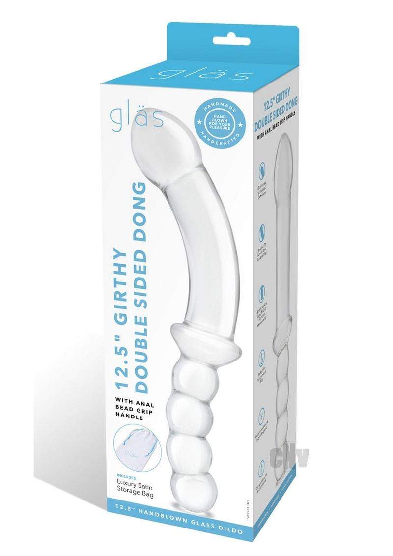 Girthy Rib Gspot Glass Dildo Handle