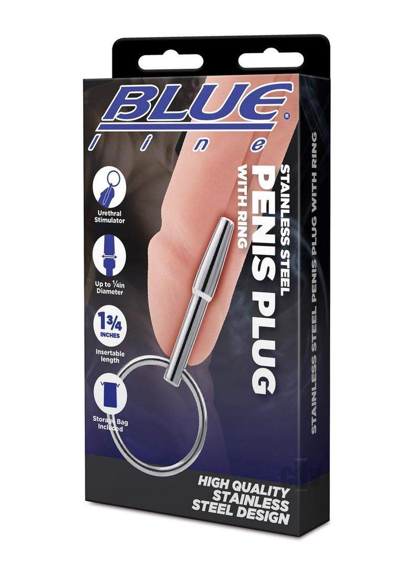 Blueline Stain Steel Peephole Penis Plug