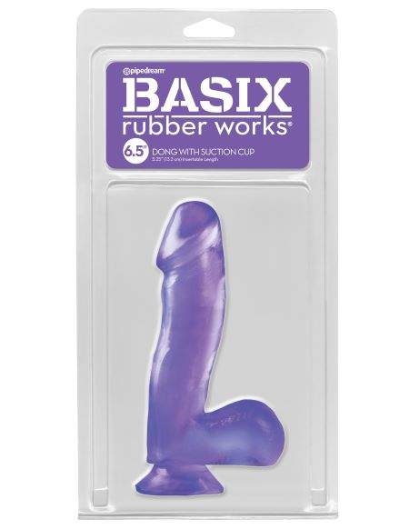 Basix 6.5 Dong W/suction Pink
