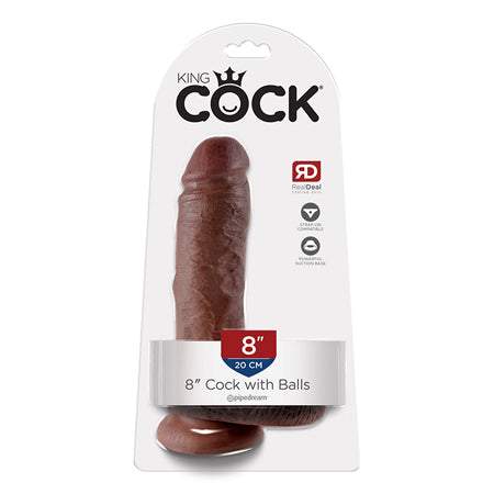 King Cock 7-Inch Cock With Balls - Black