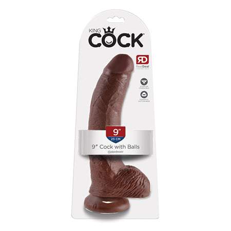 King Cock 8-Inch Cock With Balls - Brown