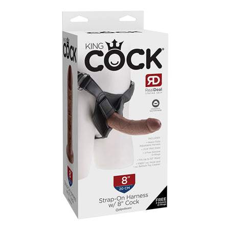 King Cock Strap On Harness w/9 Cock - Flesh