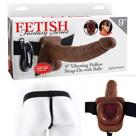 Ff Vibe Hollow Strap On W/balls 7 Purp