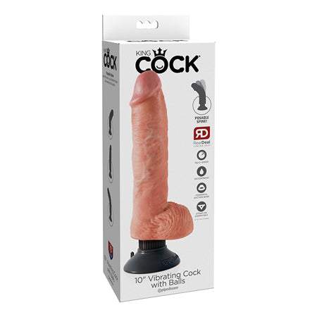 King Cock 7 Vibrating Cock - Brown