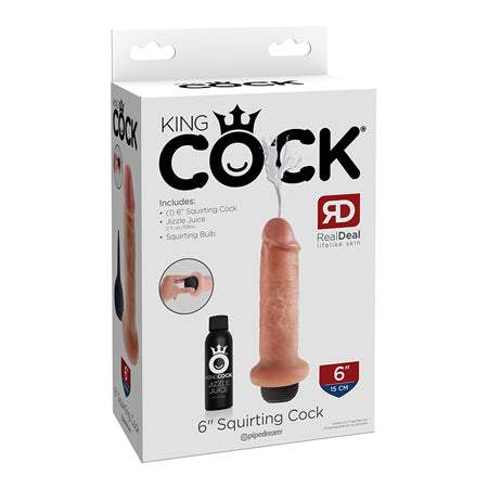 King Cock 10 Vibrating Cock w/Balls - Flesh