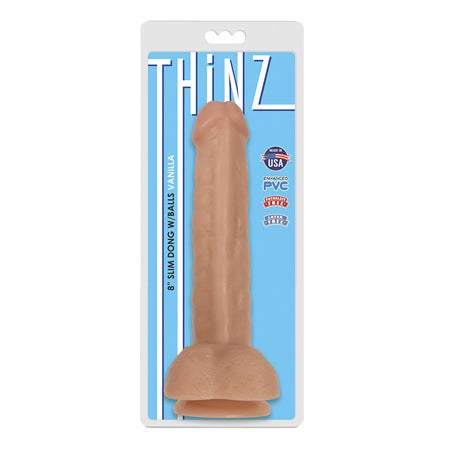 Curve Novelties Thinz 7 Slim Dong w/Balls - Vanilla