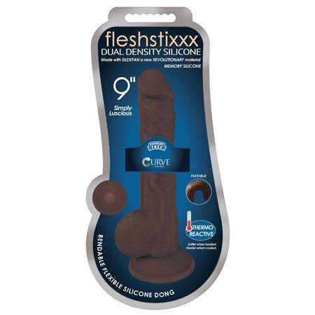 FLESHSTIXXX 6in Silicone Dildo Chocolate